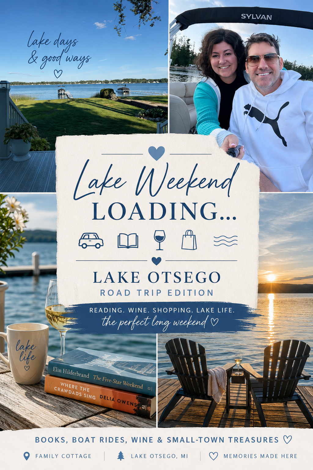 Lake Weekend Loading… 🚗🌊🍷